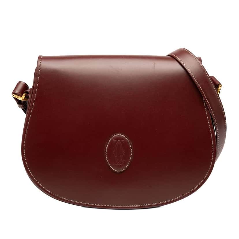 Cartier Leather Must de Cartier Shoulder Bag Red Leather Good condition - Front View