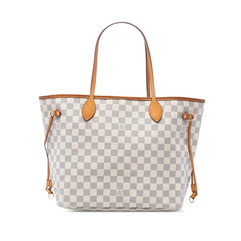 Louis Vuitton Damier Azur Neverfull MM White Good condition - Front View