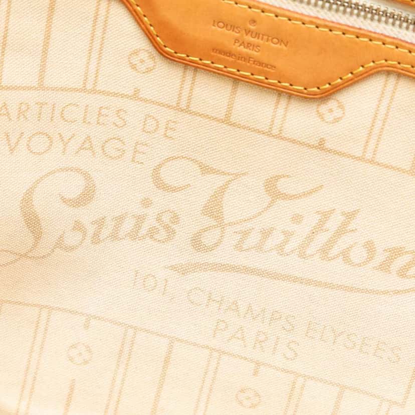 Louis Vuitton Damier Azur Neverfull MM White Good condition - Box View