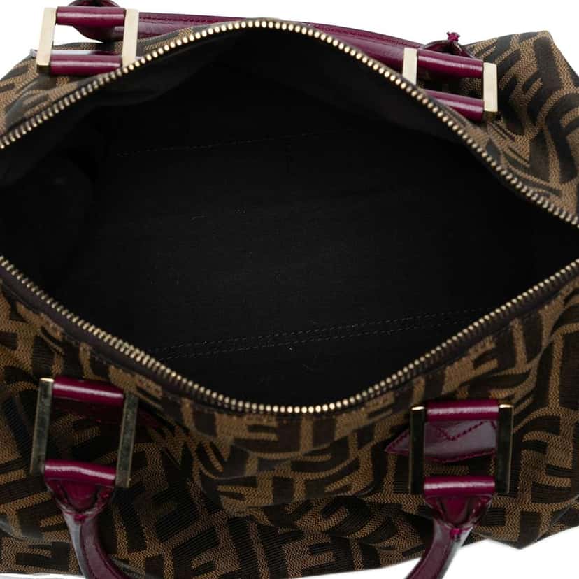 Fendi Zucca Canvas Boston Bag Brown Canvas Good condition - Model View