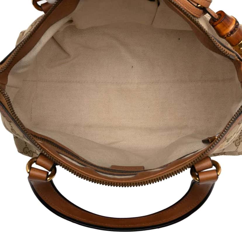 Gucci GG Canvas Web Satchel Brown Canvas Good condition - Model View