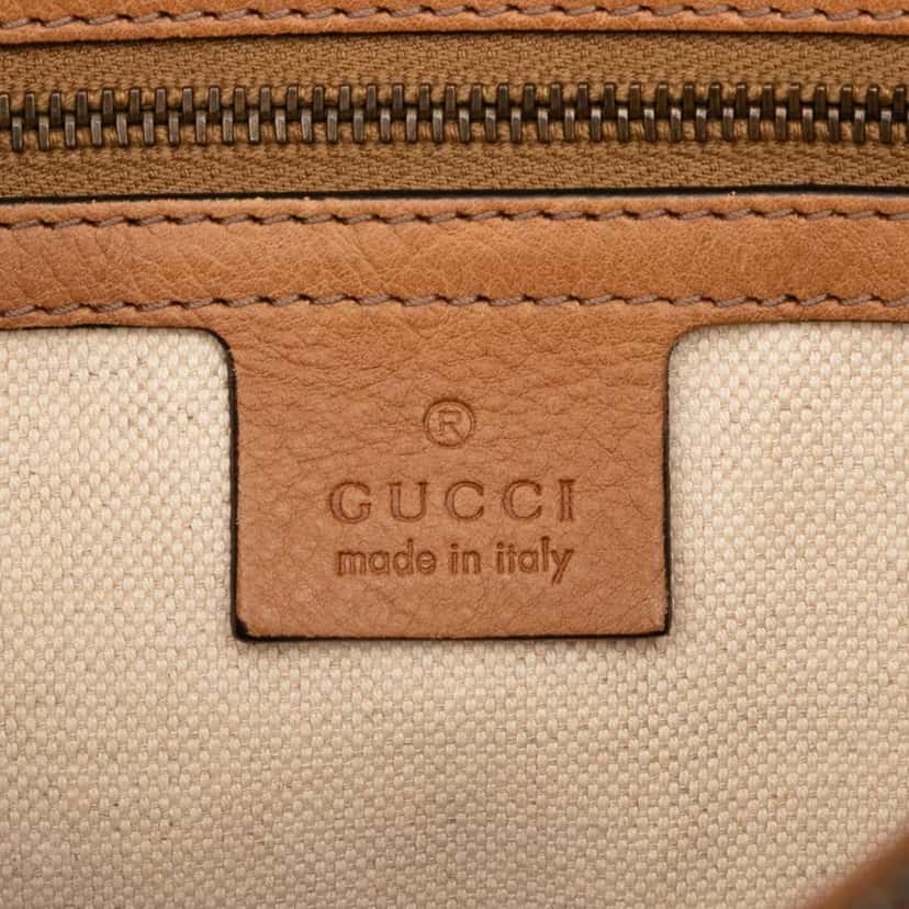 Gucci GG Canvas Web Satchel Brown Canvas Good condition - Box View