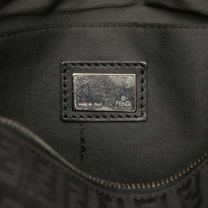 Fendi Zucchino Canvas Pochette Black Canvas Good condition - Box View