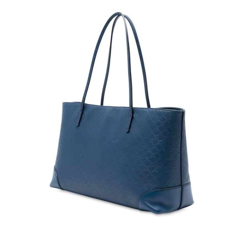 Gucci Leather Diamante Bright Hilary Lux Tote Blue Leather Good condition - Back View