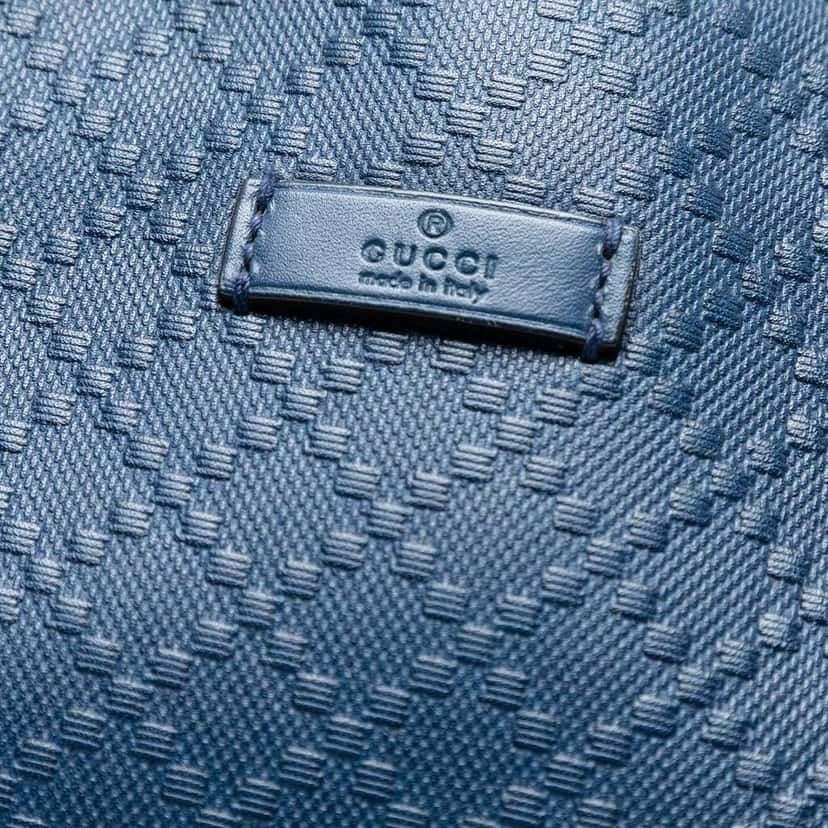 Gucci Leather Diamante Bright Hilary Lux Tote Blue Leather Good condition - Box View