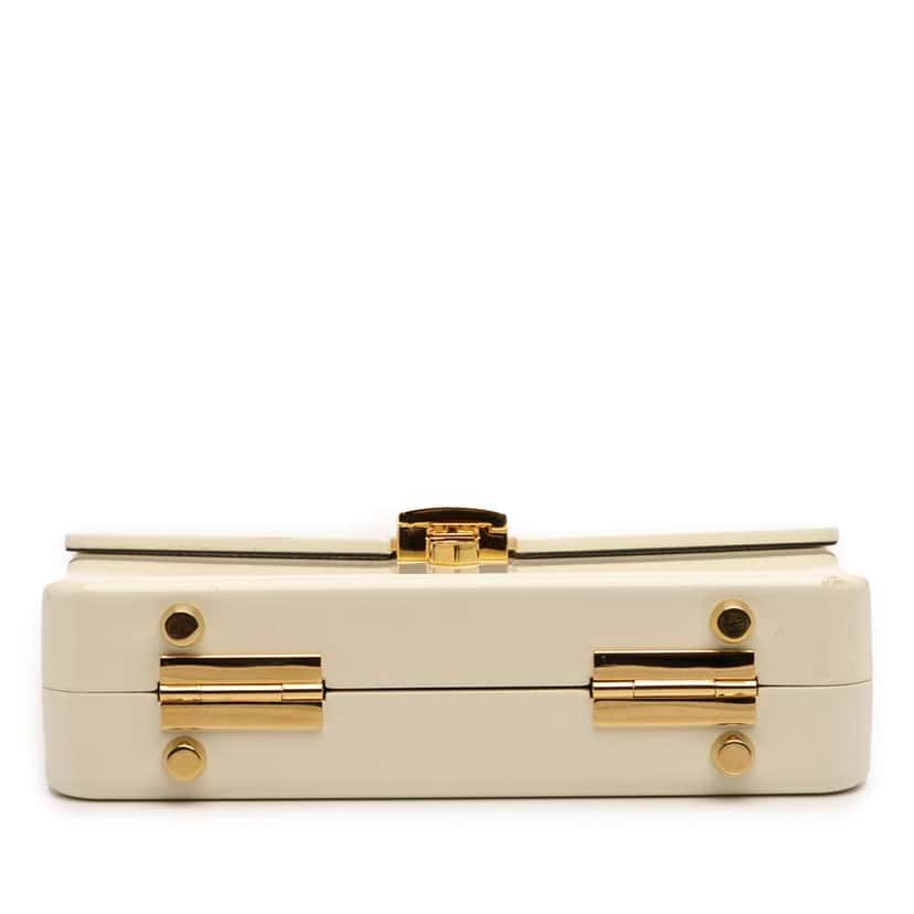 Gucci Mini Acrylic Sylvie 1969 Top Handle Bag White Good condition - Inside View