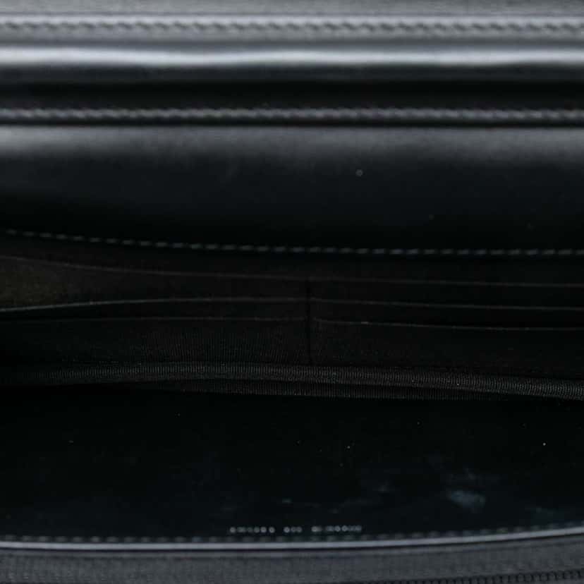 Chanel Quilted Patent Boy Wallet on Chain Black Leather Good condition - Model View