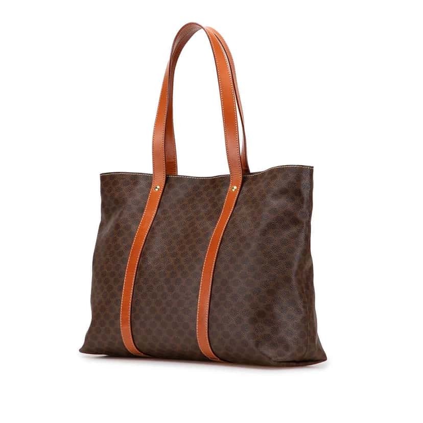 Celine Macadam Coated Canvas Tote Brown Canvas Good condition - Back View