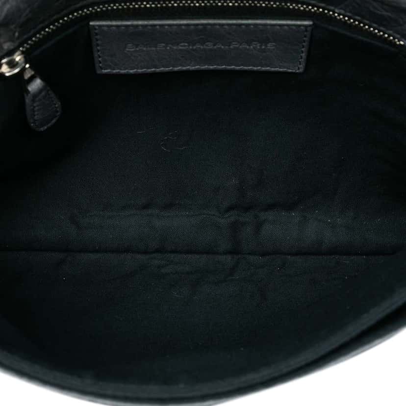Balenciaga Lambskin Motocross Giant 12 Envelope Clutch Grey Leather Good condition - Model View