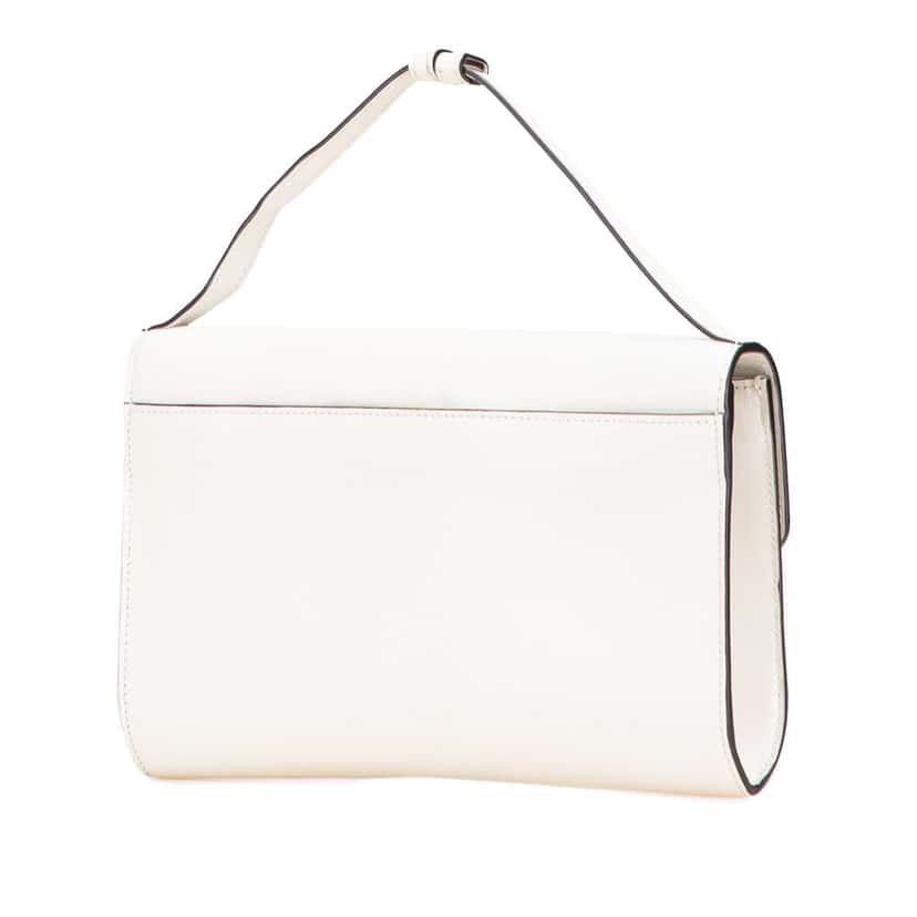 Gucci Small Leather Zumi Satchel White Leather Good condition - Back View