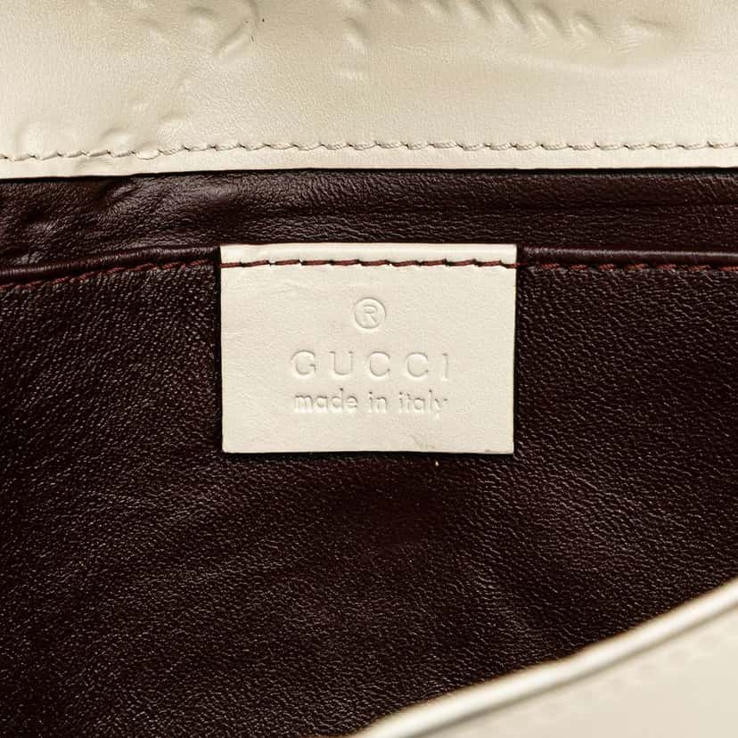 Gucci Small Leather Zumi Satchel White Leather Good condition - Box View