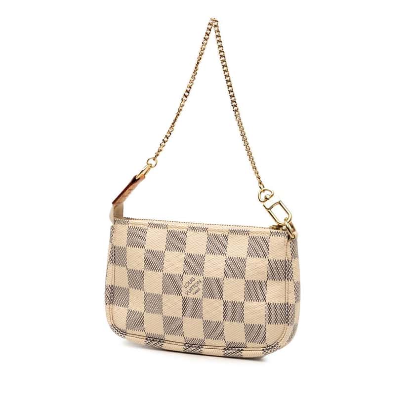Louis Vuitton Damier Azur Mini Pochette Accessoires White Good condition - Back View