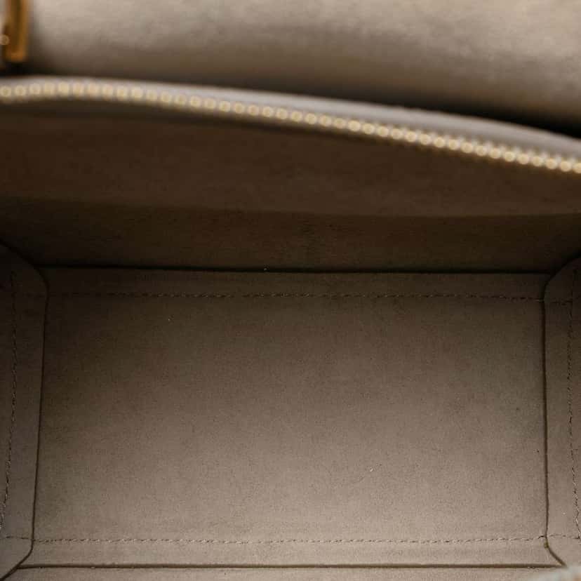 Celine Nano Grained Calfskin Belt Bag Brown Leather Good condition - Model View