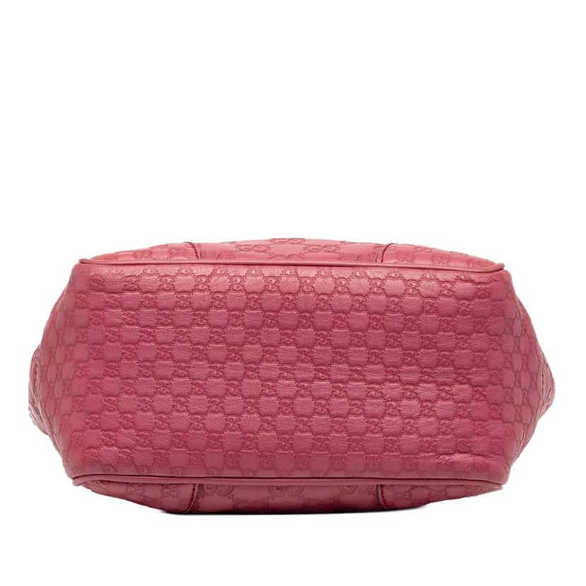 Gucci Small Guccissima Bree Satchel Pink Leather Fair condition - Inside View