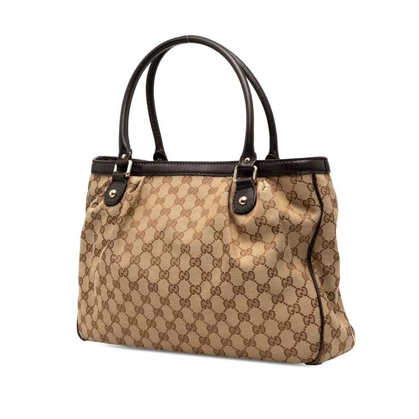 Gucci GG Canvas Sukey Tote Brown Canvas Good condition - Back View