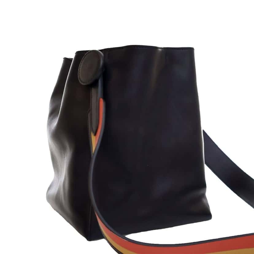 Hermès Evercolor and Swift Licol 17 Black Leather Good condition - Back View