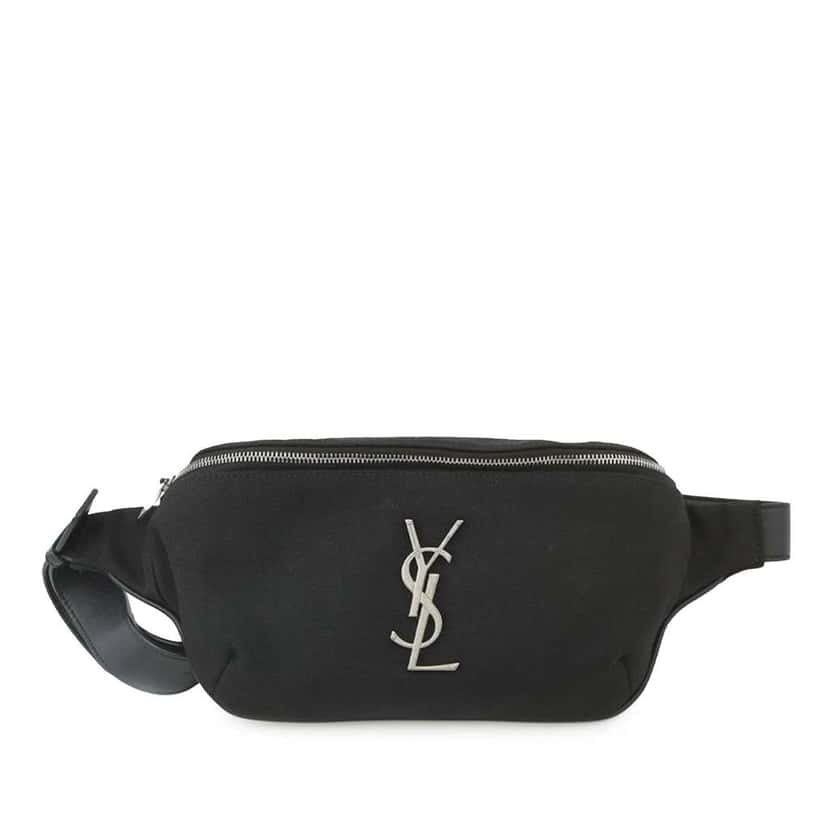 Saint Laurent Canvas Monogram Belt Bag Black Canvas Good condition - Front View