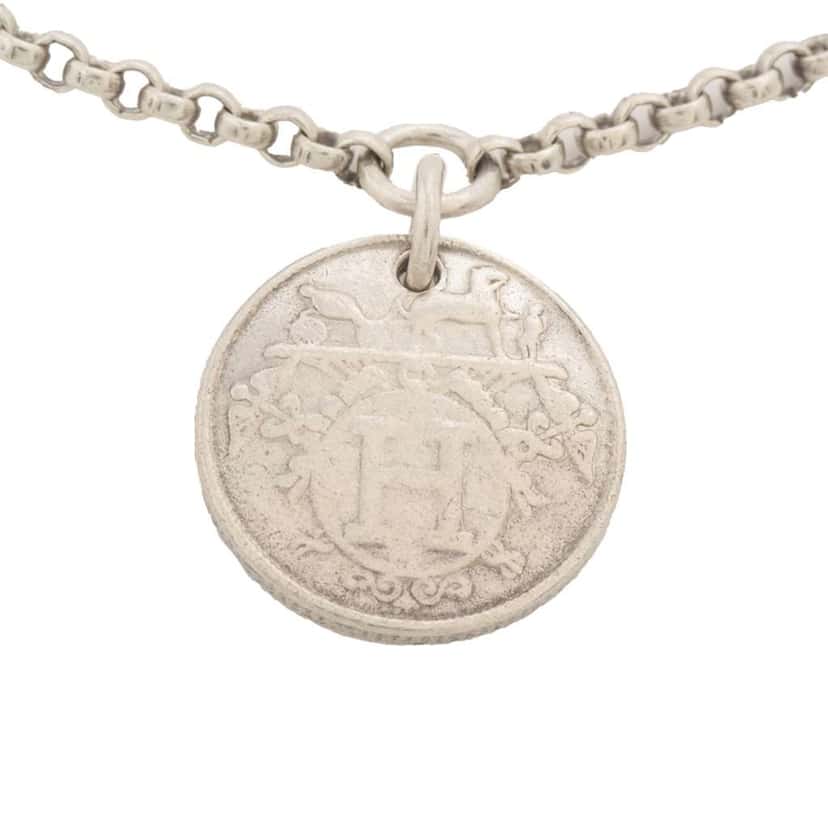 Hermès Sterling Silver and 18K Rose Gold Ex-Libris Bracelet SH Silver Silver Good condition - Back View