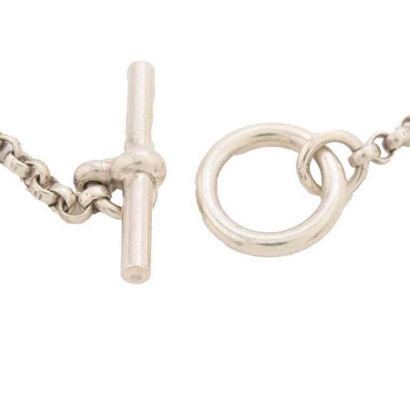 Hermès Sterling Silver and 18K Rose Gold Ex-Libris Bracelet SH Silver Silver Good condition - Box View