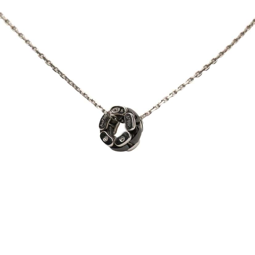 Chanel 18K White Gold Ceramic Ultra Necklace Silver White Gold Good condition - Back View