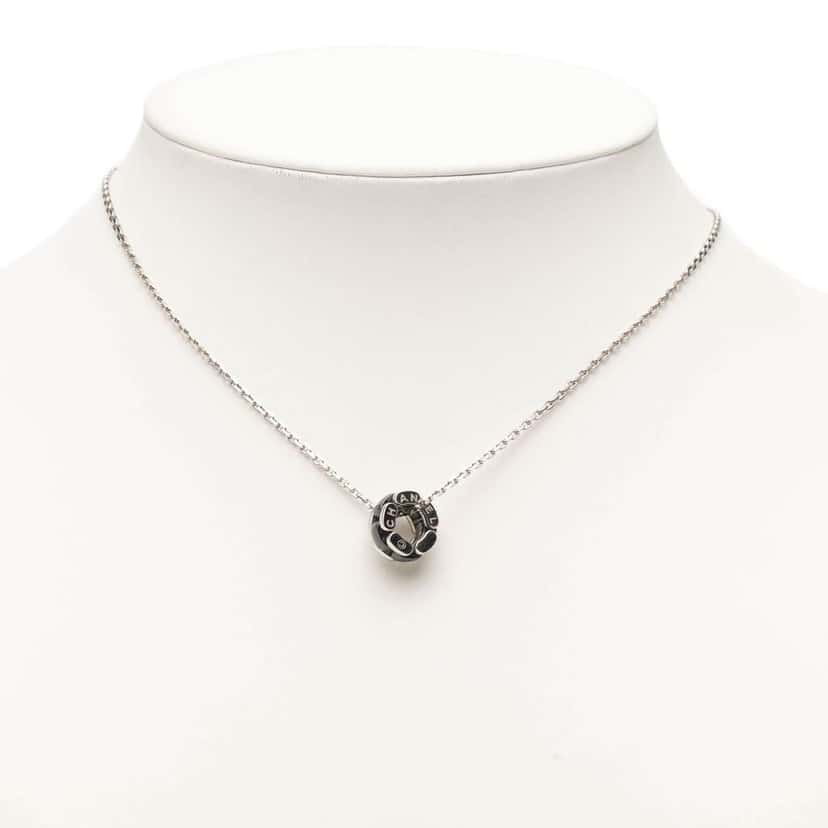 Chanel 18K White Gold Ceramic Ultra Necklace Silver White Gold Good condition - Box View