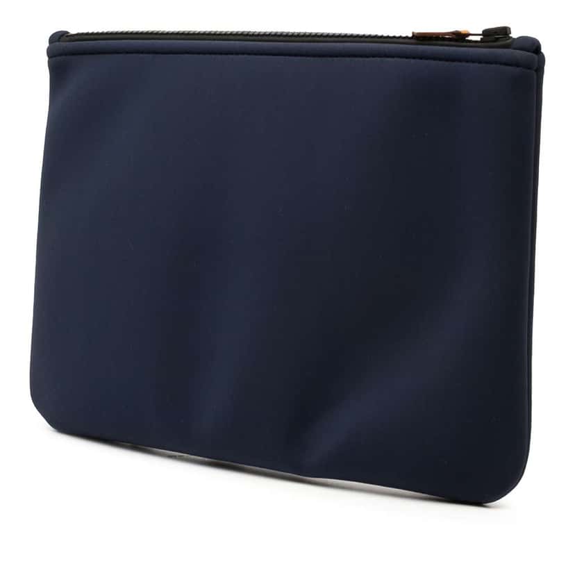 Hermès Medium Polyamide and Elastane Neobain Case Blue Cotton Good condition - Back View