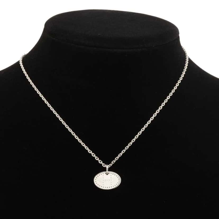 Hermès Sterling Silver Evelyne Eclipse Pendant Necklace Silver Silver Good condition - Box View