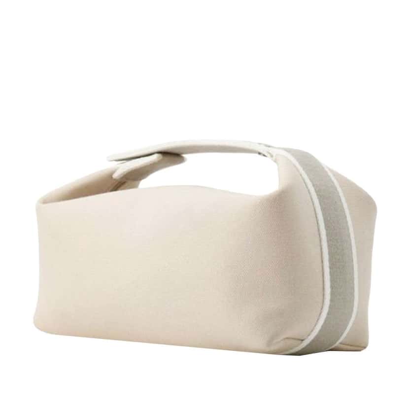 Hermès Small Canvas Bride A Brac Case Brown Canvas Very good condition - Back View