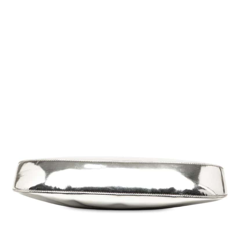 Prada Brushed Leather Cleo Shoulder Bag Silver Leather Good condition - Inside View