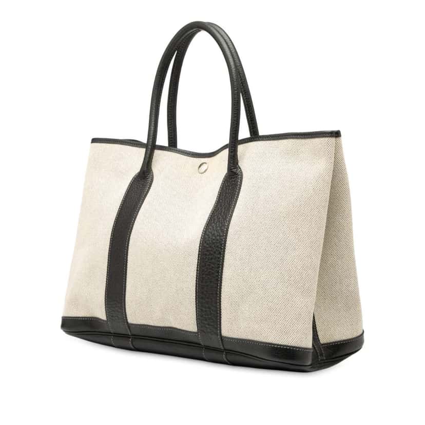 Hermès Toile and Negonda Garden Party 36 Brown Canvas Good condition - Back View