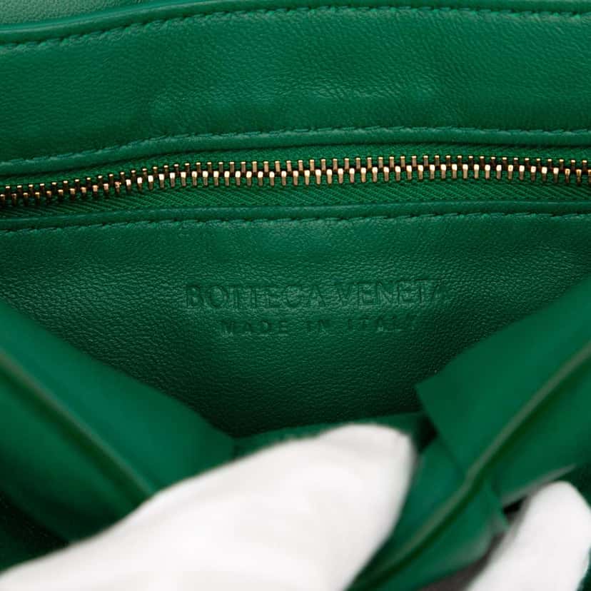Bottega Veneta Nappa Intrecciato Padded Cassette Crossbody Green Leather Good condition - Box View