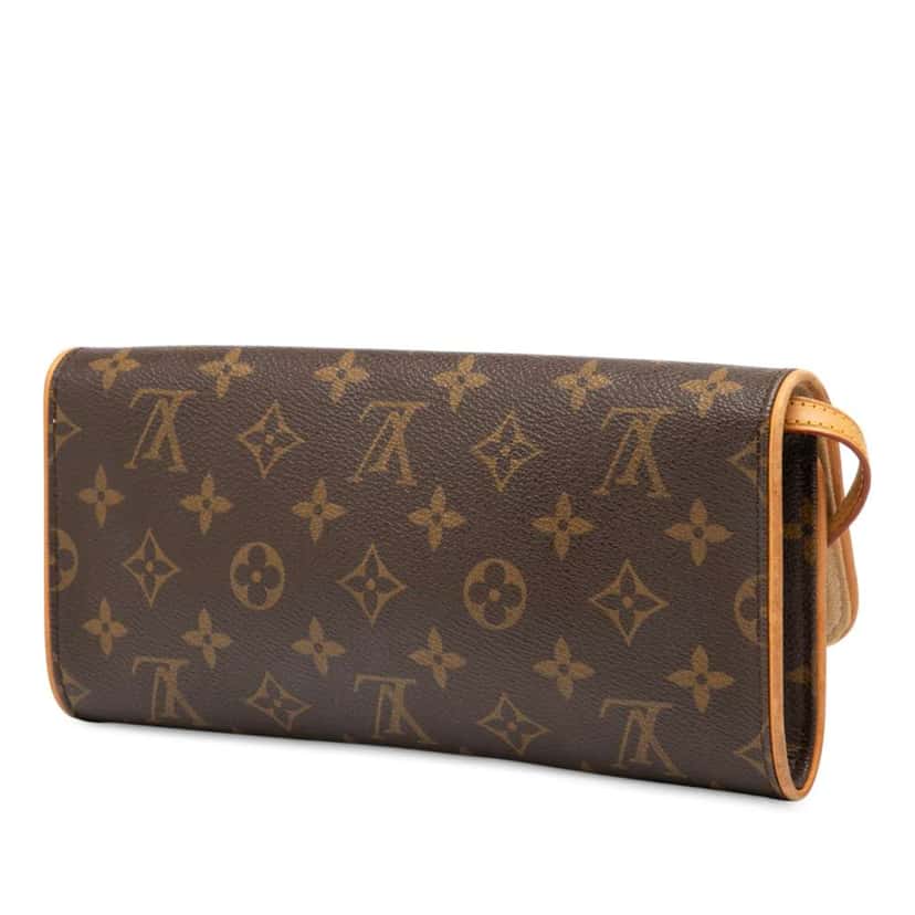 Louis Vuitton Monogram Pochette Twin GM Brown Good condition - Back View
