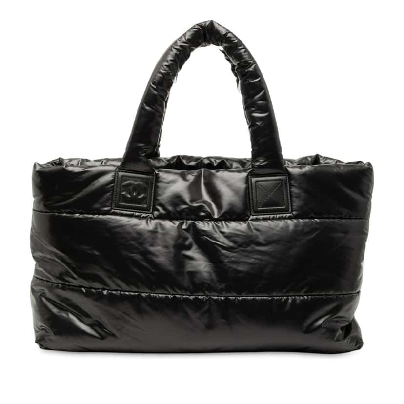 Chanel Medium Quilted Nylon Coco Cocoon Tote Black Good condition - Front View