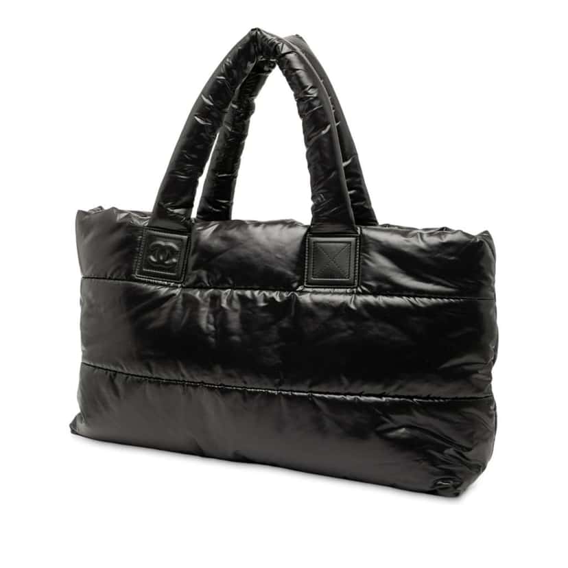 Chanel Medium Quilted Nylon Coco Cocoon Tote Black Good condition - Back View