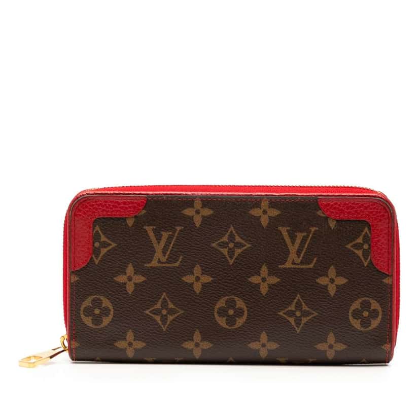 Louis Vuitton Monogram Retiro Zippy Wallet Brown Good condition - Front View