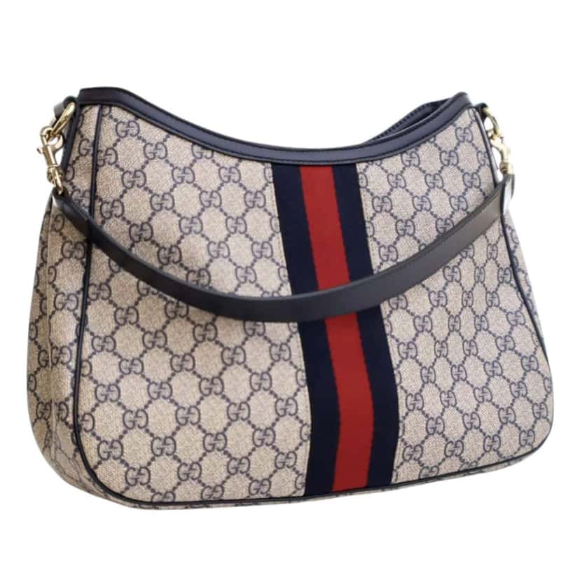 Gucci GG Supreme Web Shoulder Bag Brown Canvas Good condition - Inside View