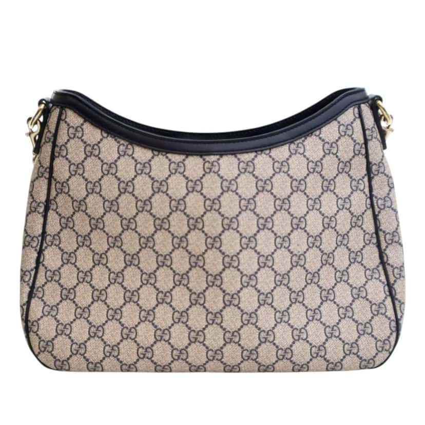 Gucci GG Supreme Web Shoulder Bag Brown Canvas Good condition - Model View