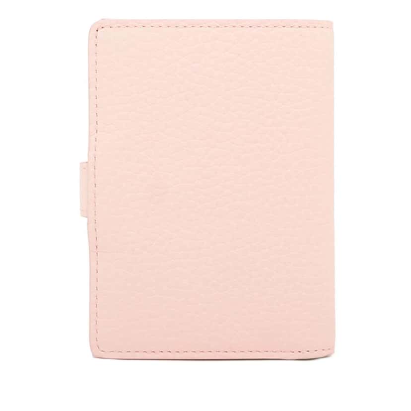 Louis Vuitton Taurillon Capucines  Vertical Compact Wallet Pink Leather Good condition - Back View