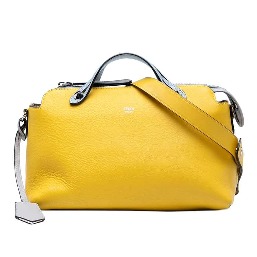 Fendi Medium Leather By The Way Satchel Yellow Leather Good condition - Front View