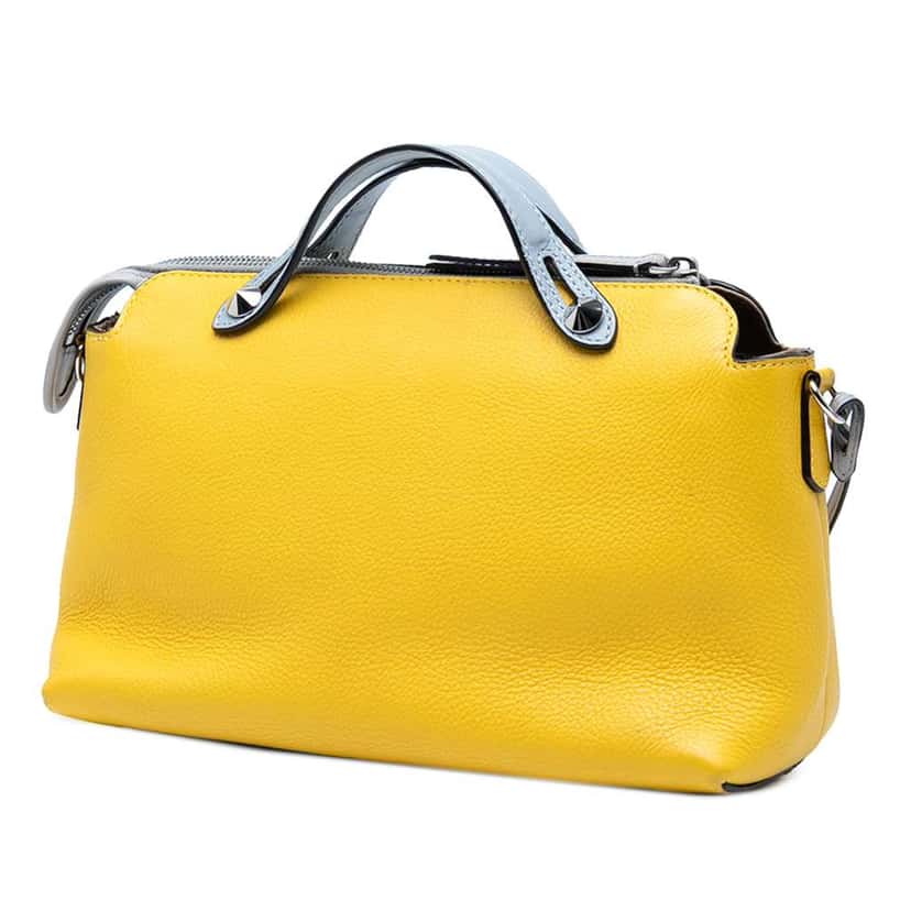 Fendi Medium Leather By The Way Satchel Yellow Leather Good condition - Back View