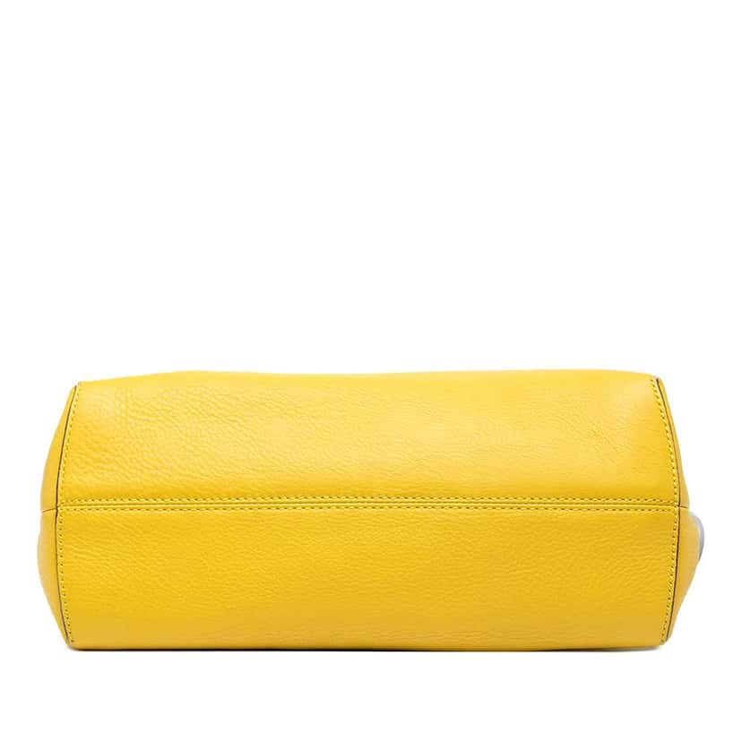 Fendi Medium Leather By The Way Satchel Yellow Leather Good condition - Inside View