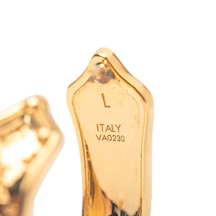 Louis Vuitton Gold Plated Nanogram Sweet Dreams Hoop Earrings Gold Metal Good condition - Inside View