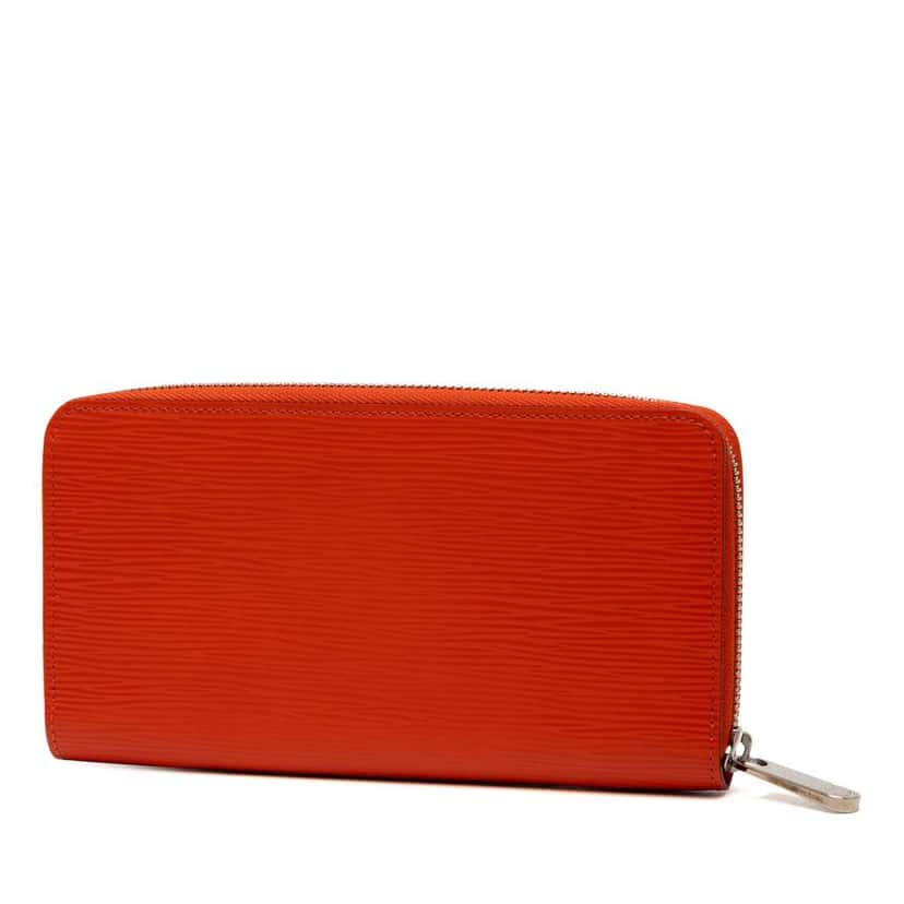 Louis Vuitton Epi Zippy Long Wallet Orange Leather Good condition - Back View