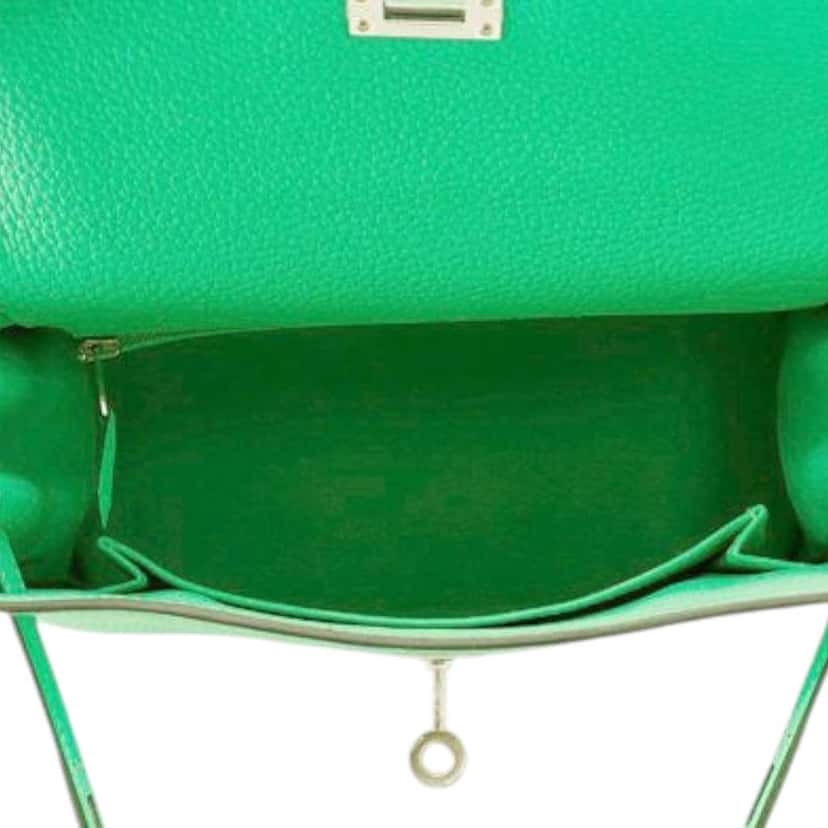 Hermès Togo Kelly II Retourne 25 Green Leather Good condition - Model View