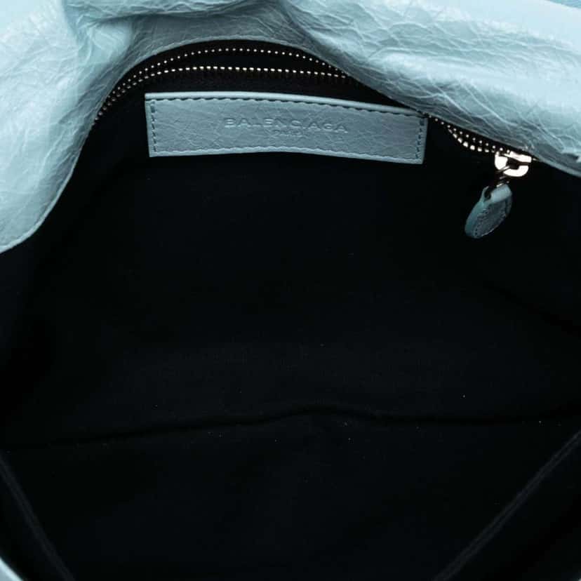 Balenciaga Lambskin Motocross Giant 12 Envelope Clutch Blue Leather Good condition - Model View