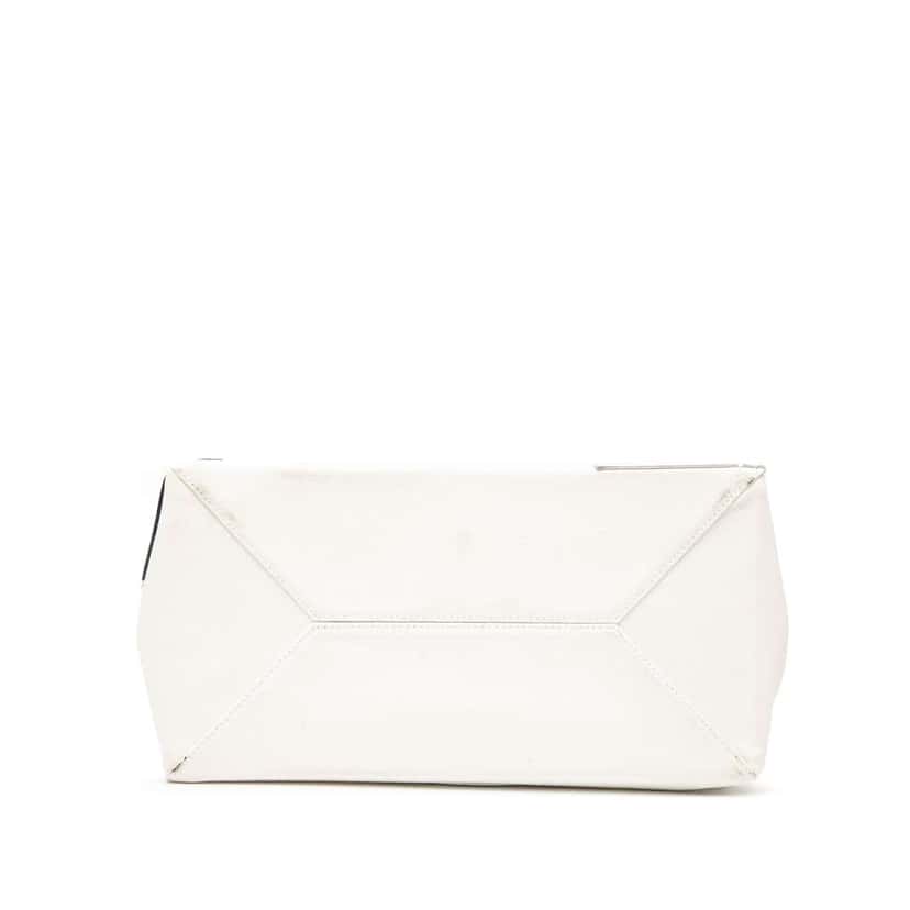 Chanel CC Canvas and Metallic Lambskin No. 5 Shopping Tote White Canvas Good condition - Inside View