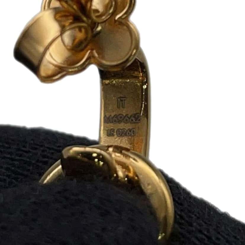 Louis Vuitton Gold Plated Crazy In Lock Drop Push Back Earring Set Gold Metal Good condition - Model View