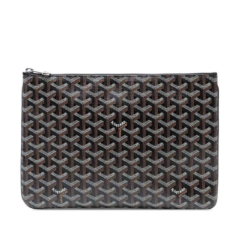 Goyard Goyardine Senat MM Black Canvas Good condition - Front View