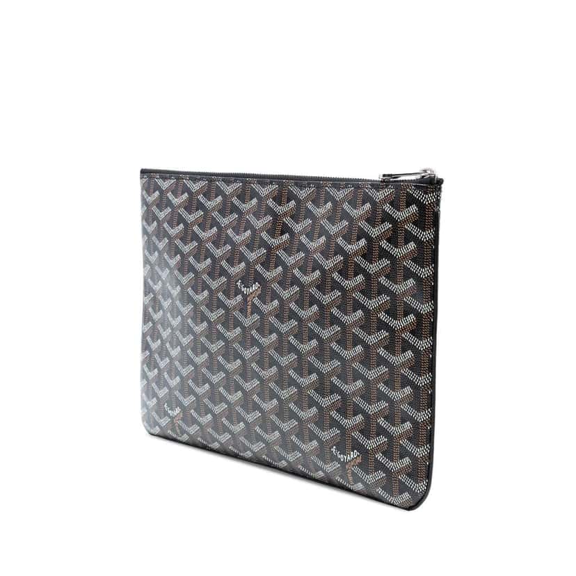 Goyard Goyardine Senat MM Black Canvas Good condition - Back View
