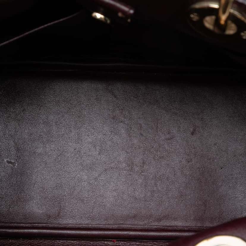 Dior Mini Leather Diorissimo Satchel Red Leather Good condition - Model View